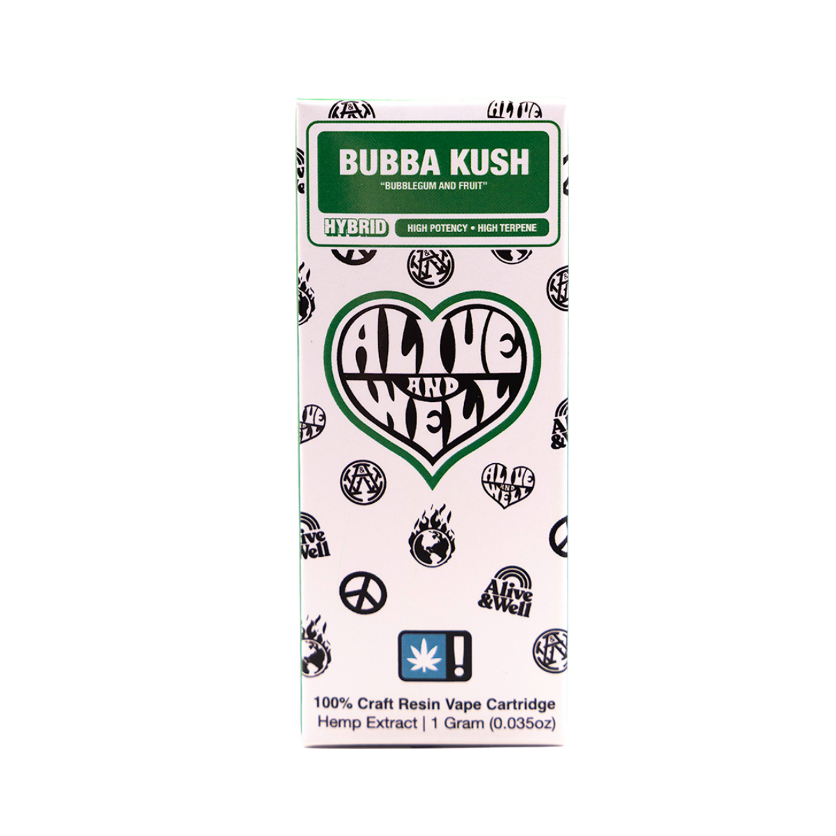 Alive & Well THCa Live Resin 510 Vape Cart - 1 Gram - Hybrid