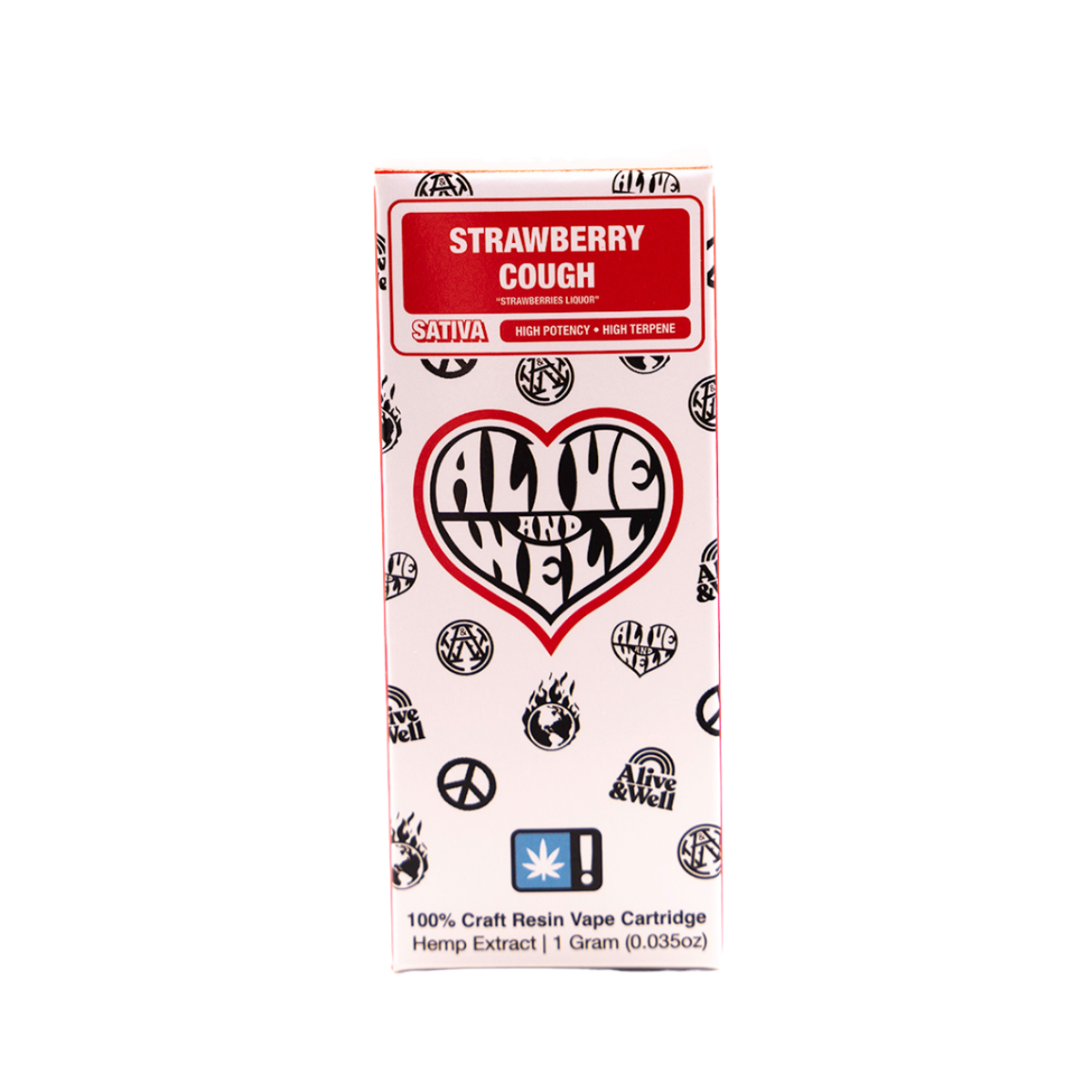 Alive & Well THCa Live Resin 510 Vape Cart - 1 Gram - Sativa