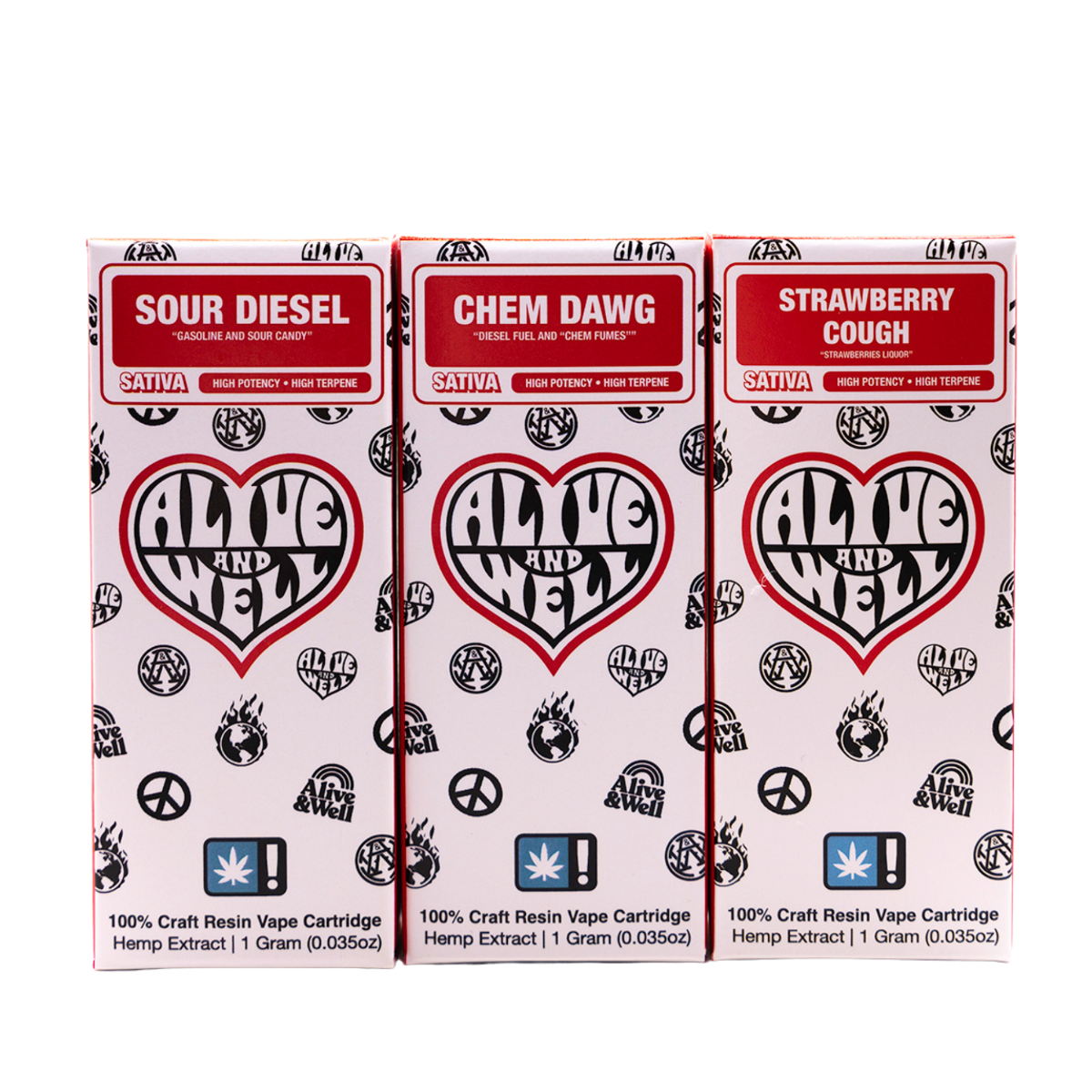 Alive and Well THCA Live Resin 510 Vape Cart - 1 Gram