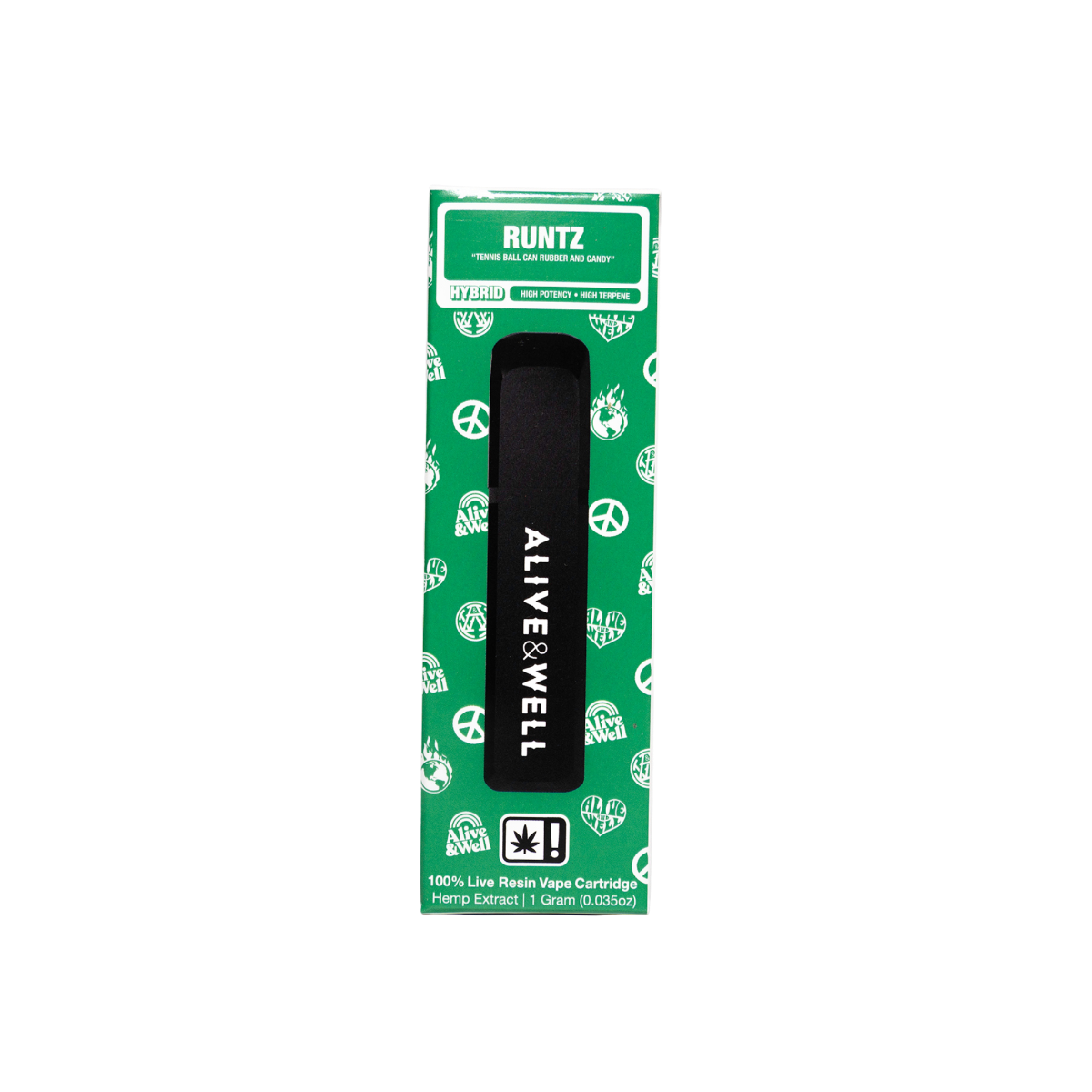 Alive and Well THCA Live Resin All-in-One - 1 Gram Hybrid - Runtz