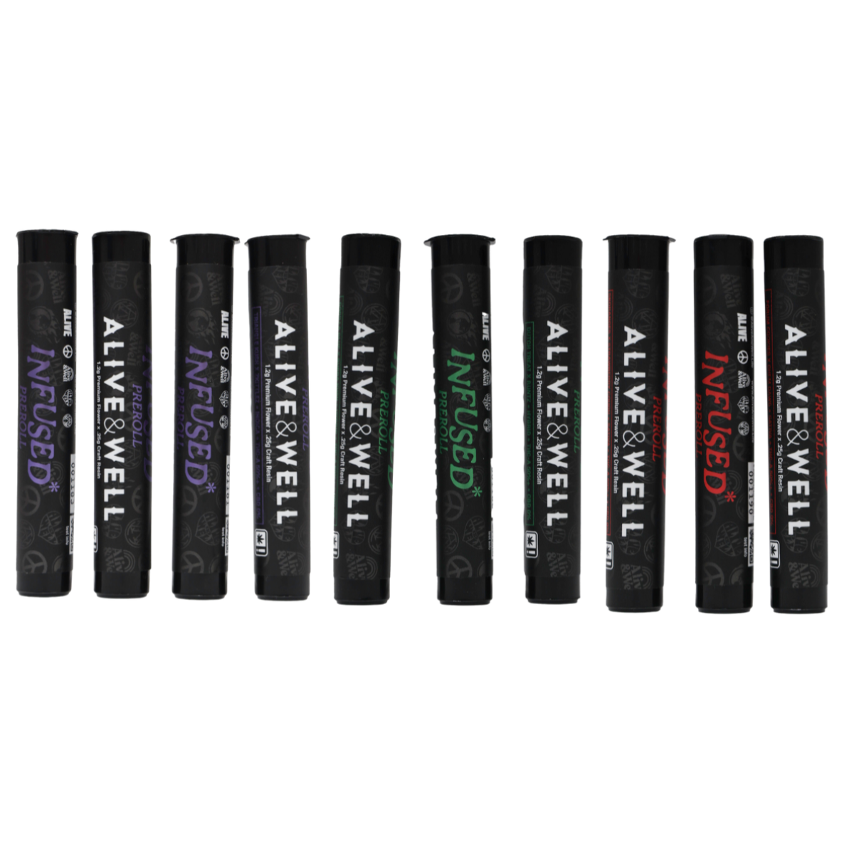 Alive and Well THCA Flower Live Resin Infused Pre Roll - 1.2g Premium Flower + .25 Craft Resin -