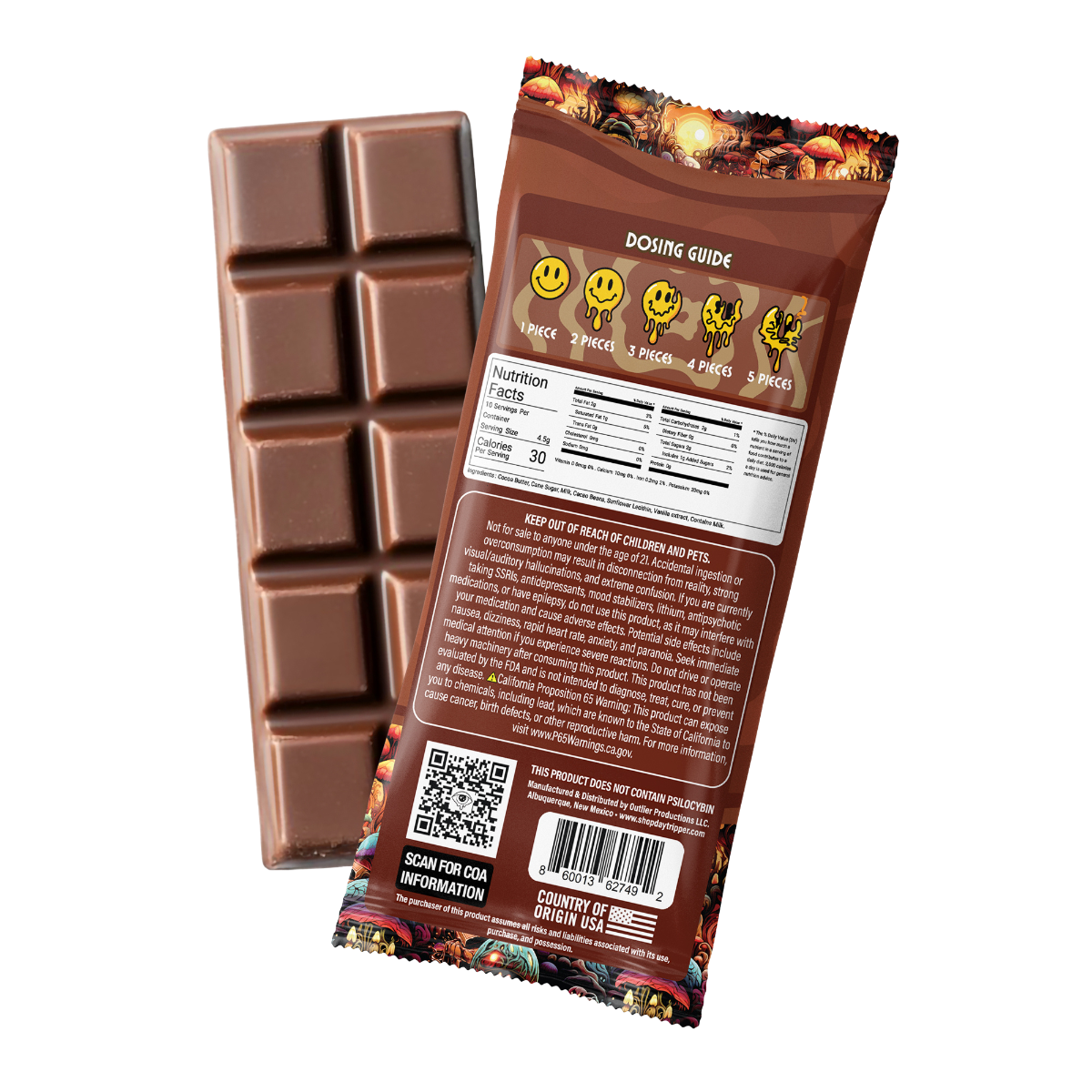 Daytripper Mushroom Chocolate Bar Milk Chocolate