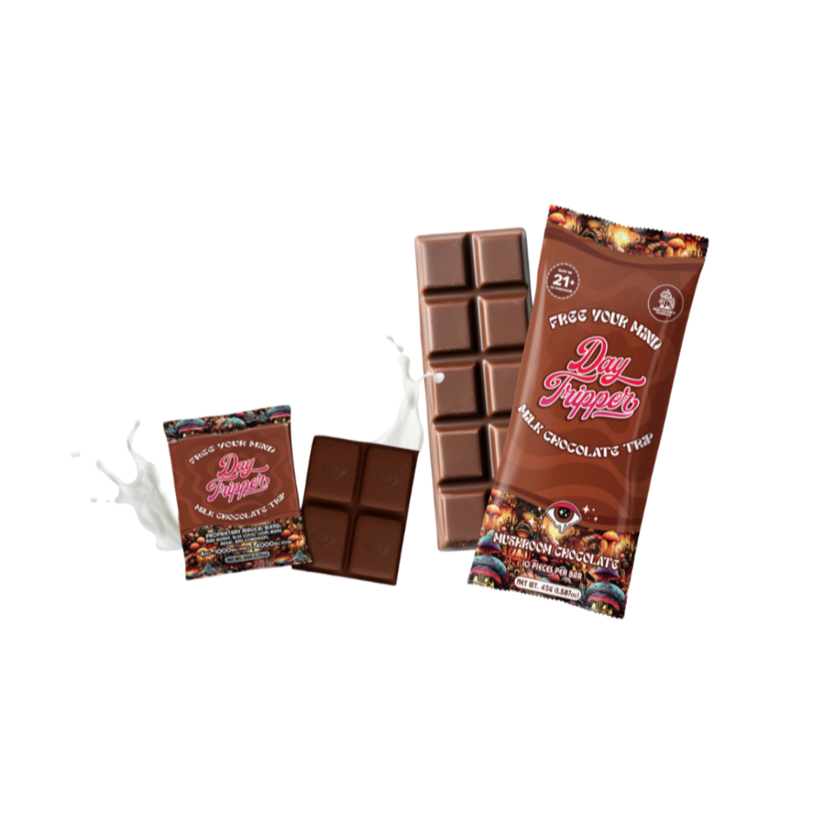 Daytripper Mushroom Chocolate Bar Milk Chocolate