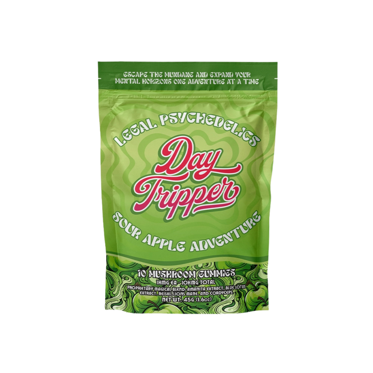 Day Tripper Mushroom Gummies - 10 Count - Sour Apple Adventure