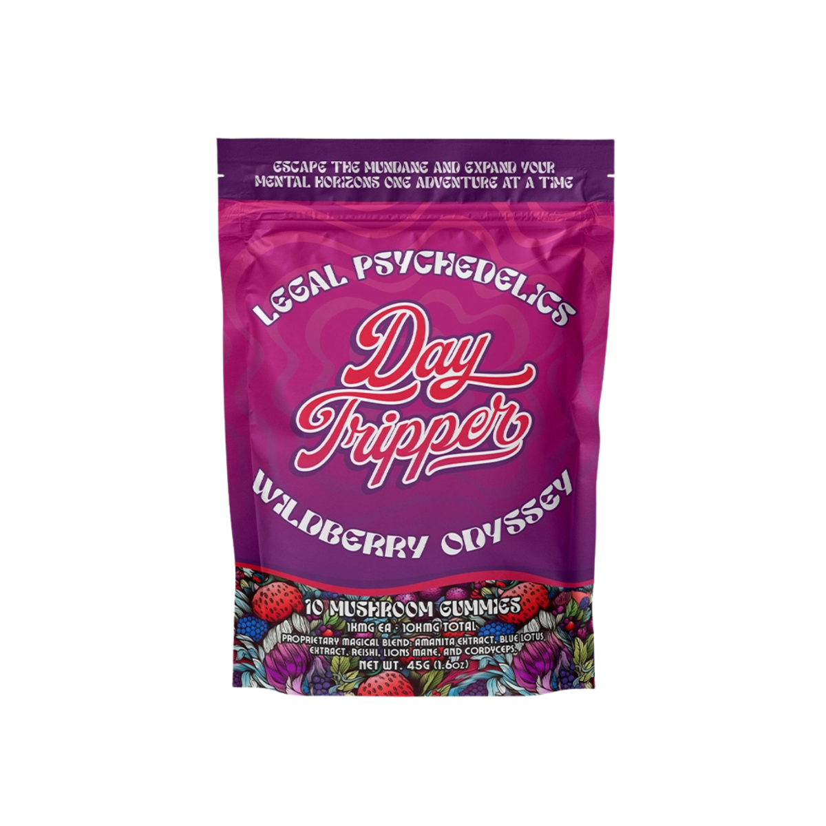 Day Tripper Mushroom Gummies - 10 Count - Wild Berry Odyssey