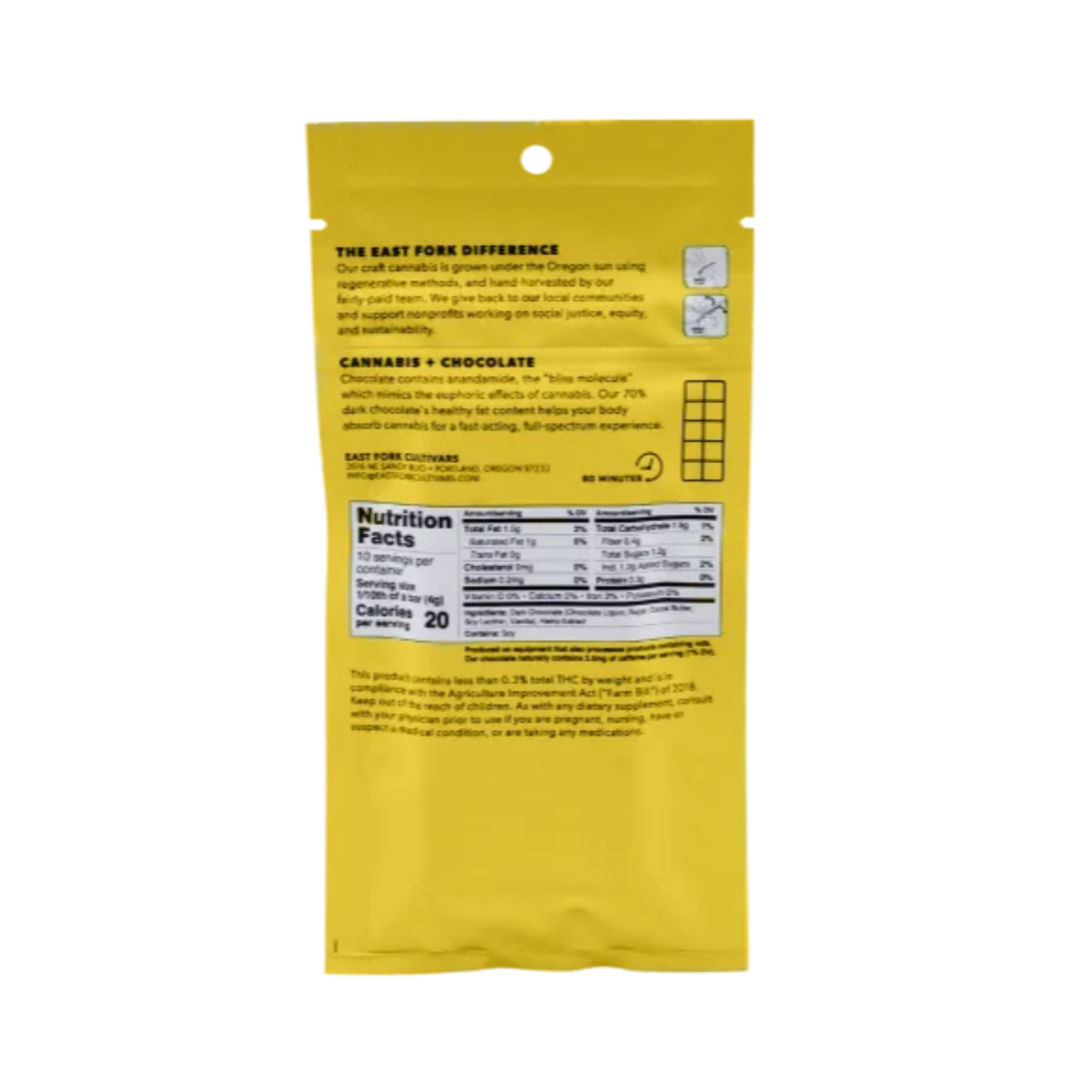 East Fork Cultivars - Chocolate Bar - 200mg CBD - Full Spectrum