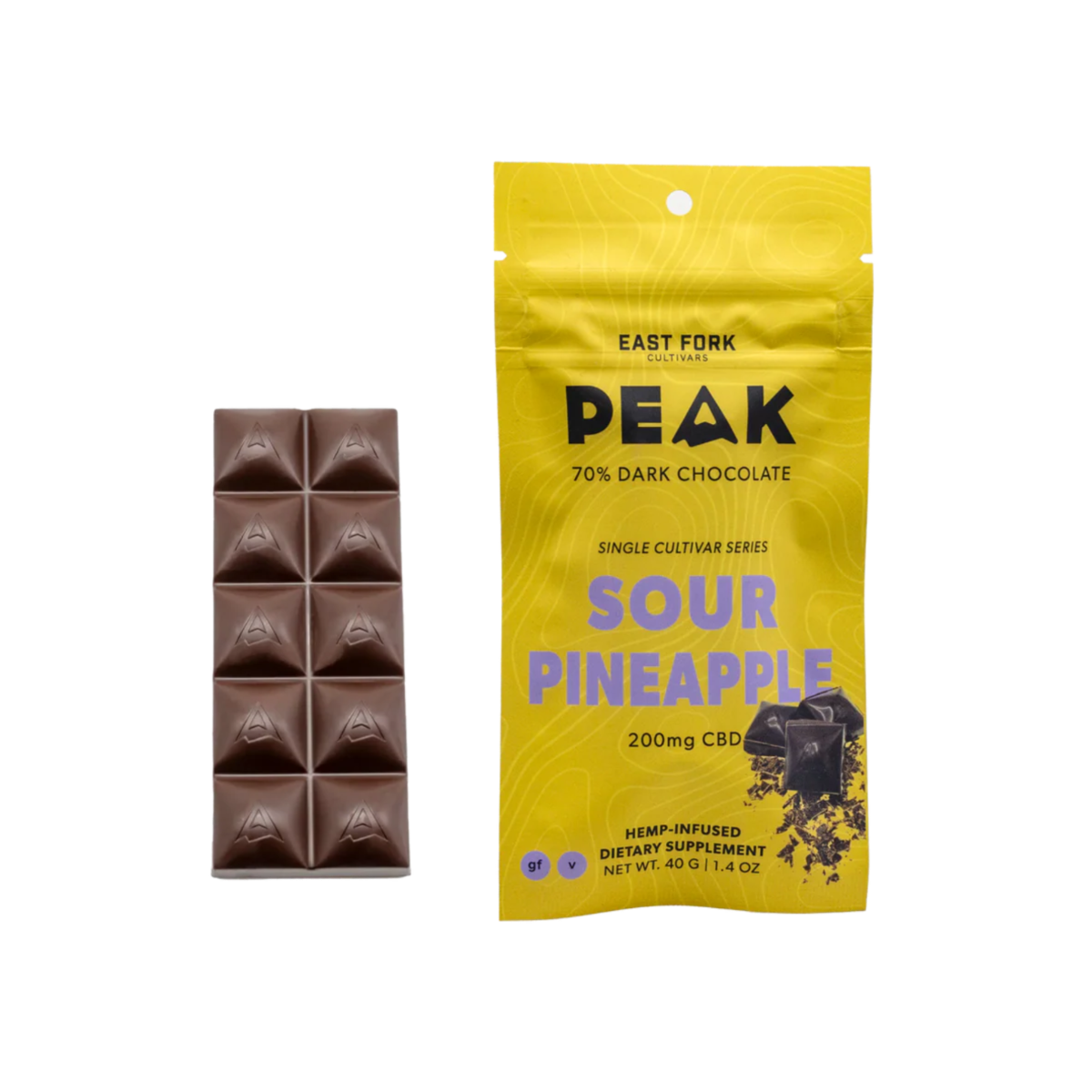 East Fork Cultivars - Chocolate Bar - 200mg CBD - Full Spectrum Sour Pineapple