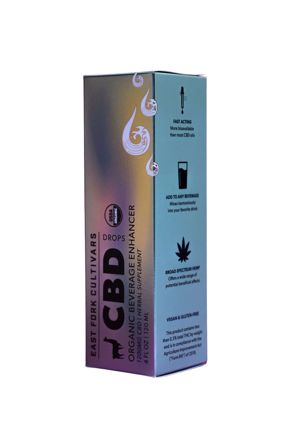 East Fork Cultivars Organic Full Spectrum Beverage Enhancer - 1200mg CBD Drops