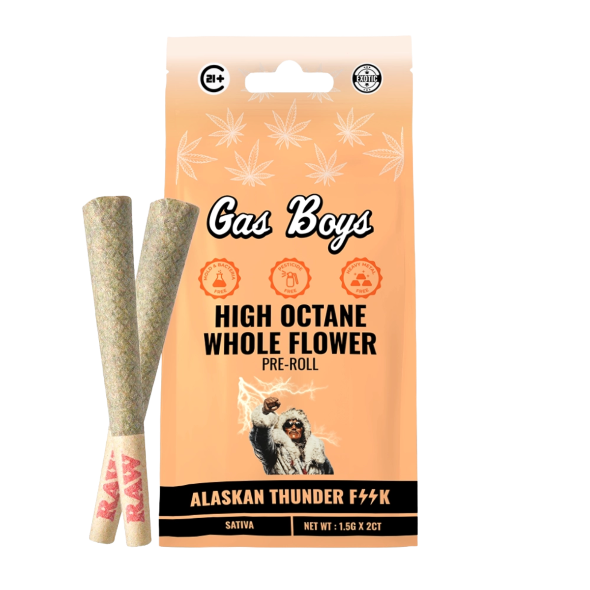 Gas Boys Whole Flower THCA Pre Roll 1.5 Grams x 2