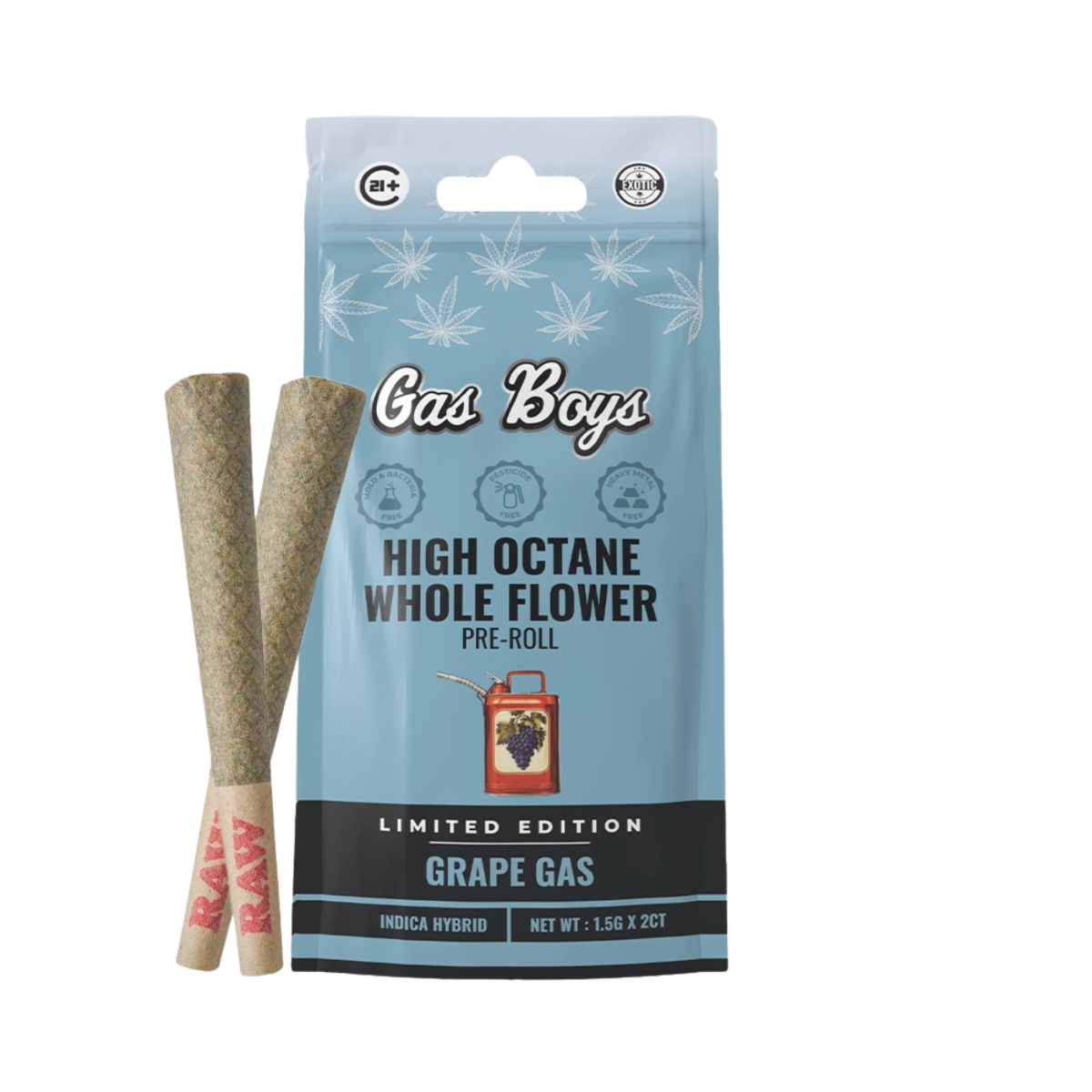 Gas Boys Whole Flower THCA Pre Roll 1.5 Grams x 2