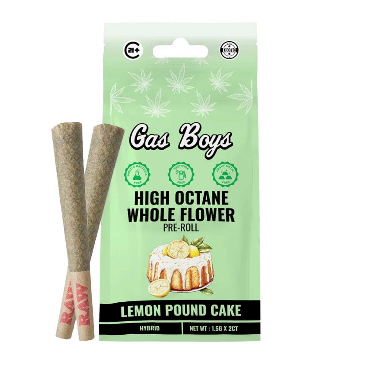 Gas Boys Whole Flower THCA Pre Roll 1.5 Grams x 2