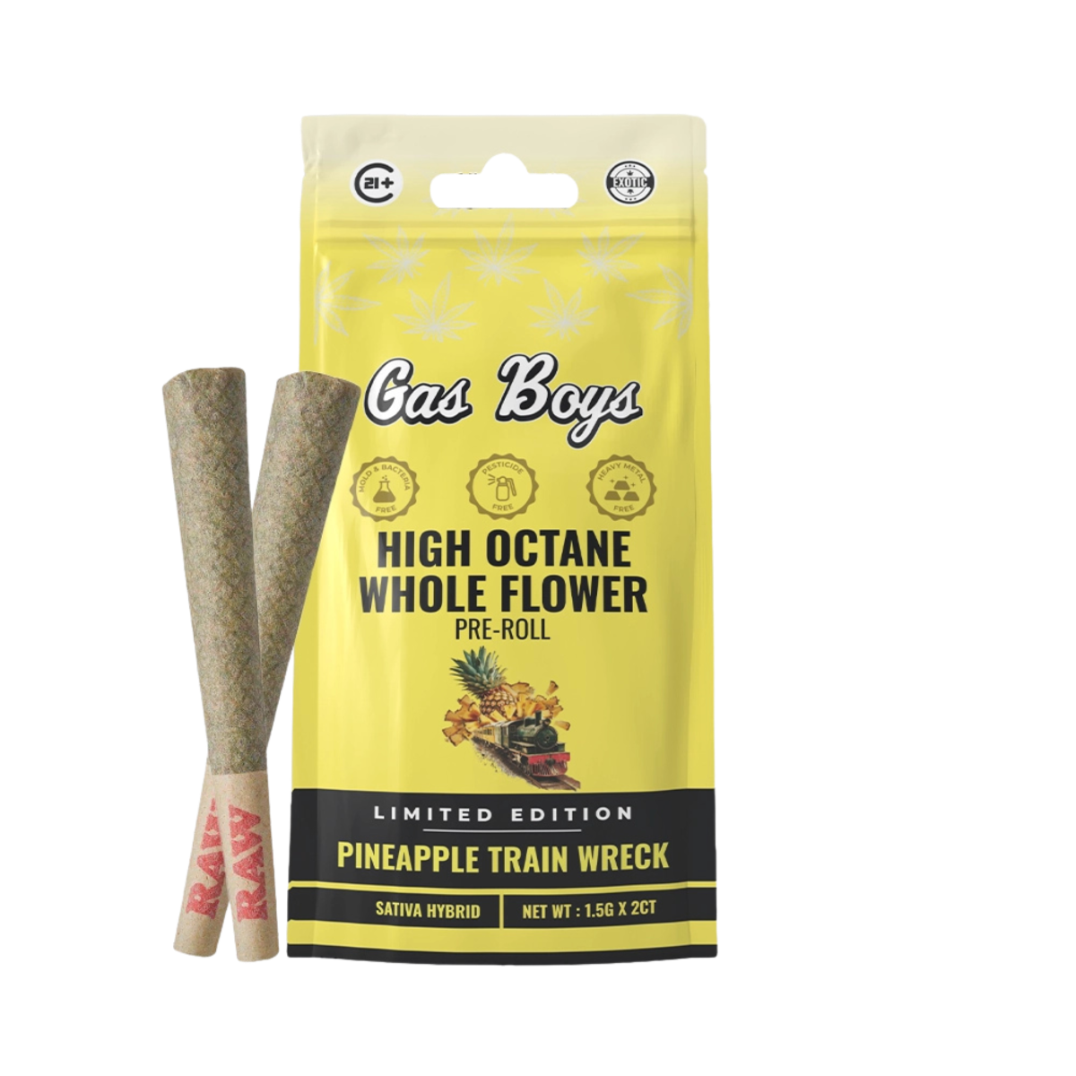 Gas Boys Whole Flower THCA Pre Roll 1.5 Grams x 2