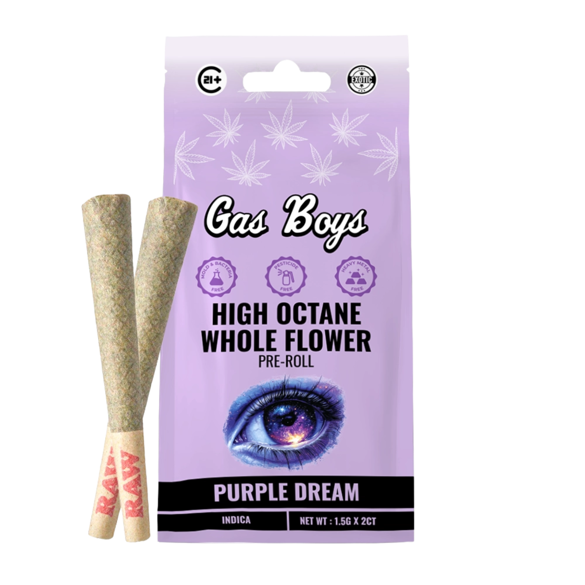Gas Boys Whole Flower THCA Pre Roll 1.5 Grams x 2