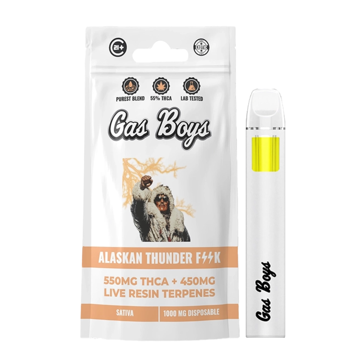 Gas Boys Disposable Vape THCA + Live Resin Terpenes - 1000mg