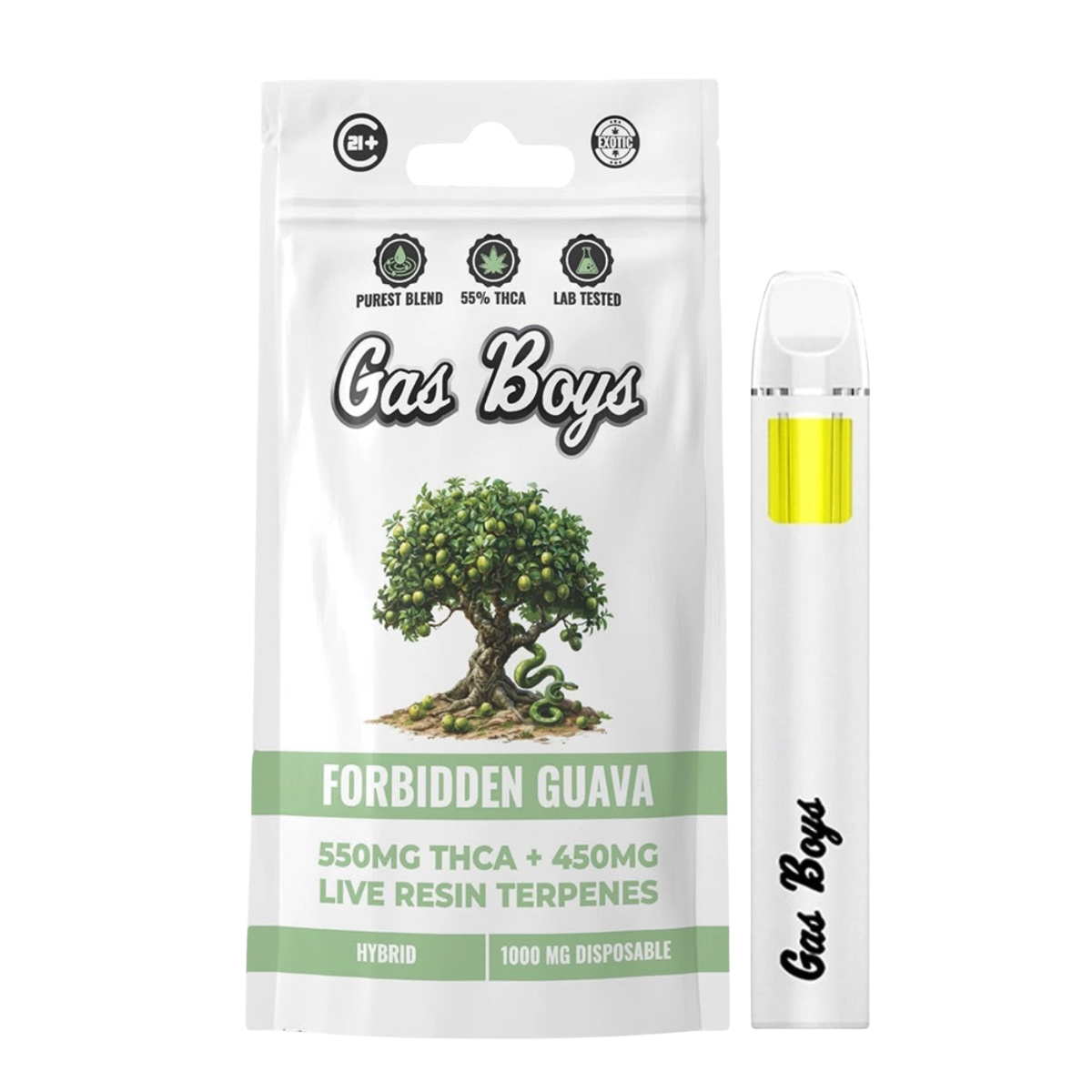Gas Boys Disposable Vape THCA + Live Resin Terpenes - 1000mg