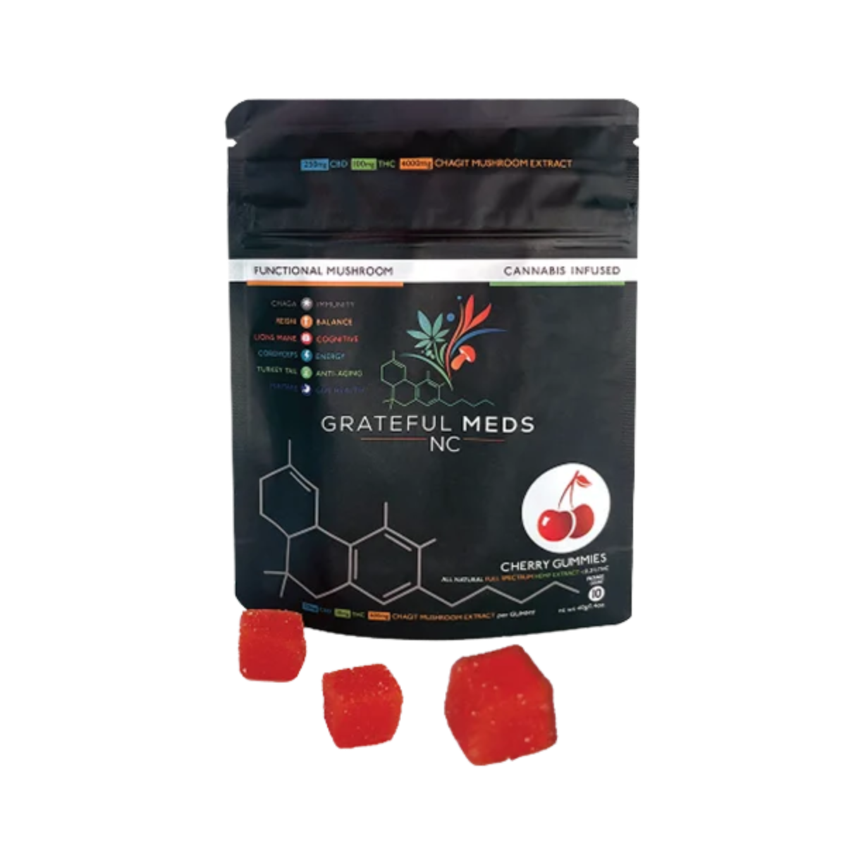 Grateful Meds NC - Functional Mushroom Blend Gummies + Delta 9