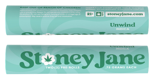 Stoney Jane High THCA Flower 2 Pack Pre Rolls - Indica - Unwind