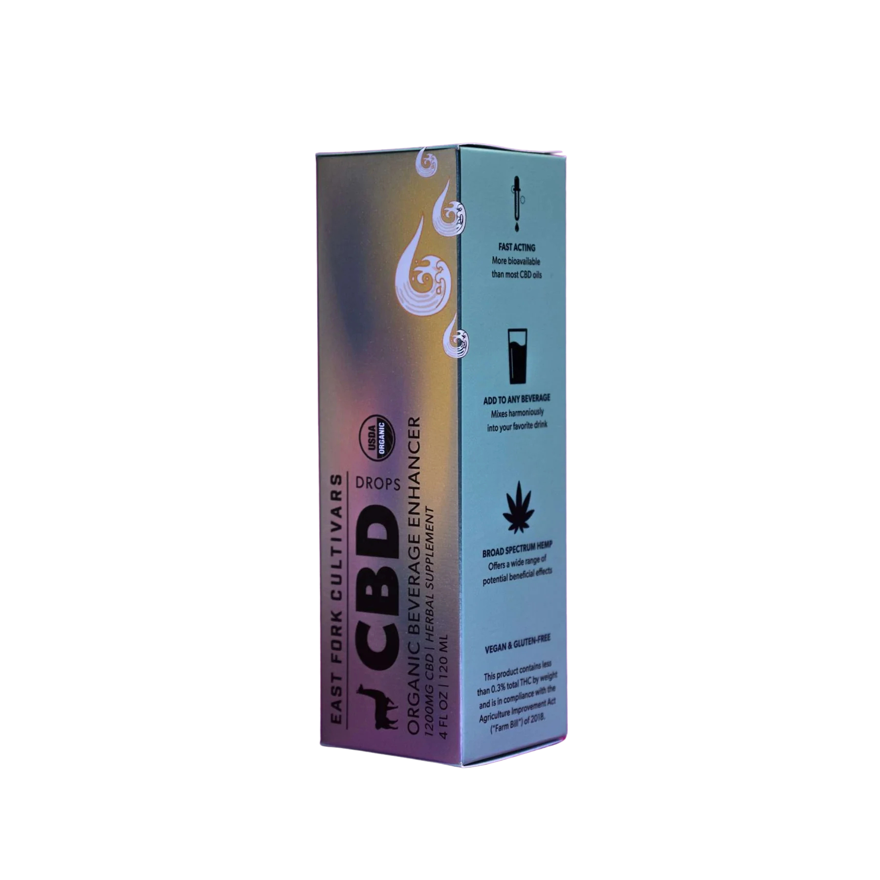 East Fork Cultivars Organic Full Spectrum Beverage Enhancer - 1200mg CBD Drops