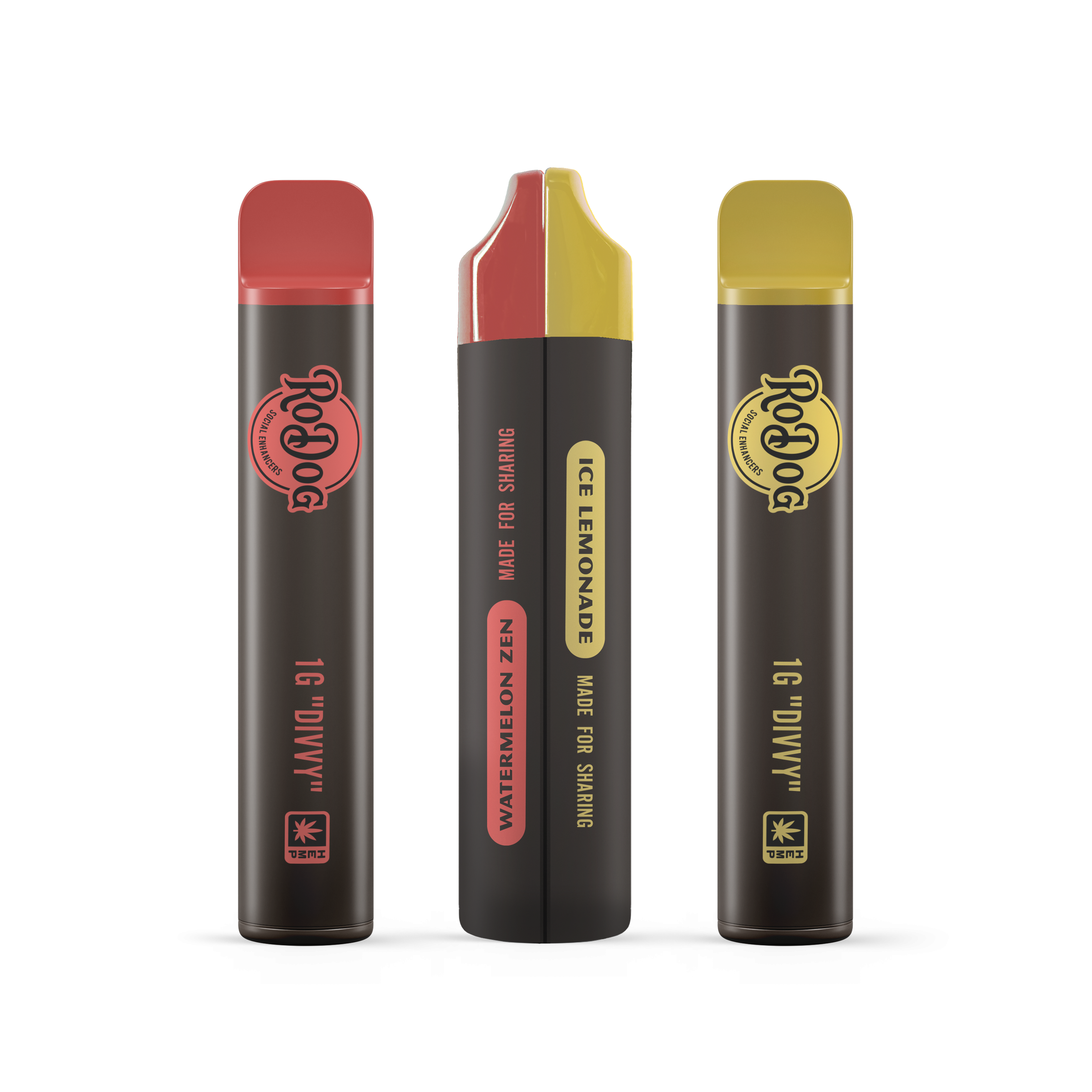 RoDog - Divvy - THCa Live Resin - Double Magnetic Shareable Vape - 2 Grams (1 Gram Each)