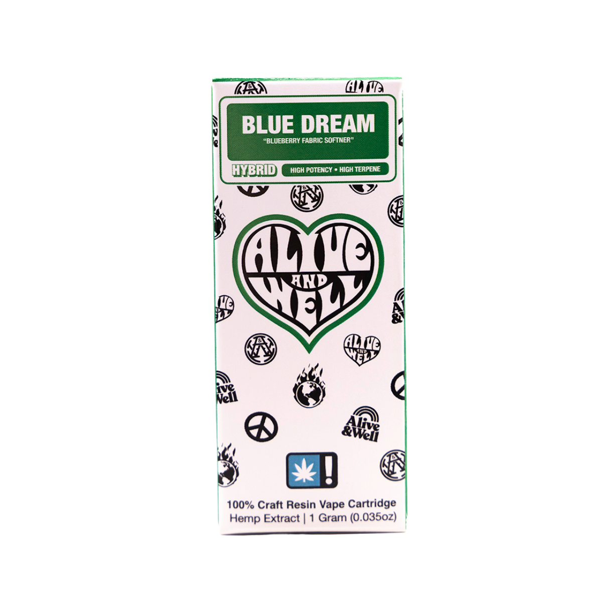 Alive &amp; Well THCa Live Resin 510 Vape Cart - 1 Gram - Hybrid