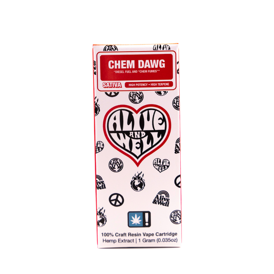 Alive &amp; Well THCa Live Resin 510 Vape Cart - 1 Gram - Sativa