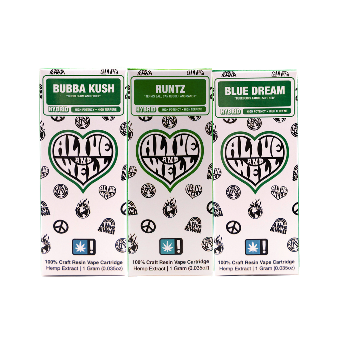 Alive &amp; Well THCa Live Resin 510 Vape Cart - 1 Gram - Hybrid