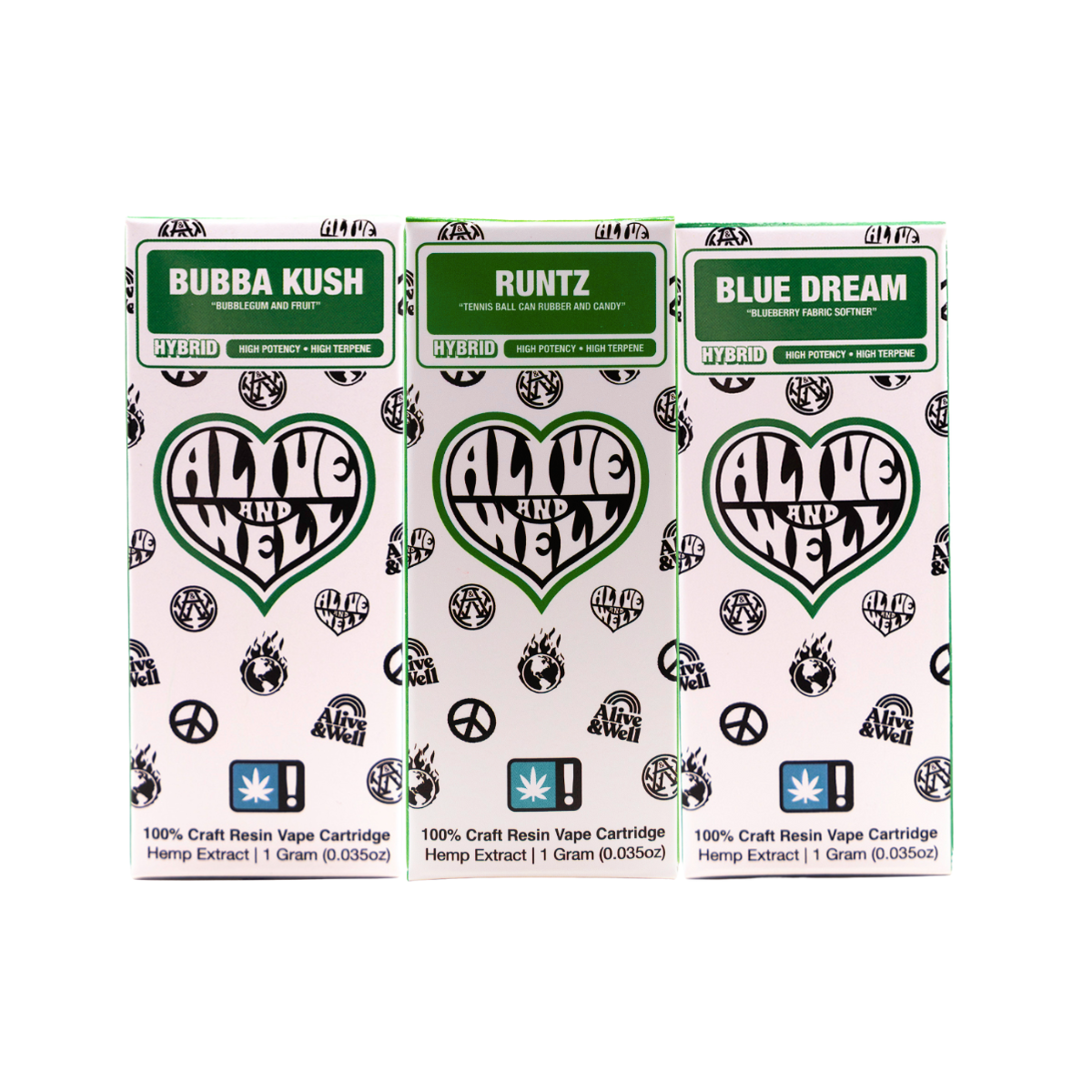 Alive &amp; Well THCa Live Resin 510 Vape Cart - 1 Gram - Hybrid