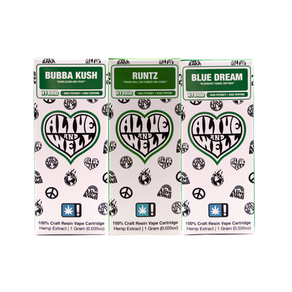 Alive &amp; Well THCa Live Resin 510 Vape Cart - 1 Gram - Hybrid