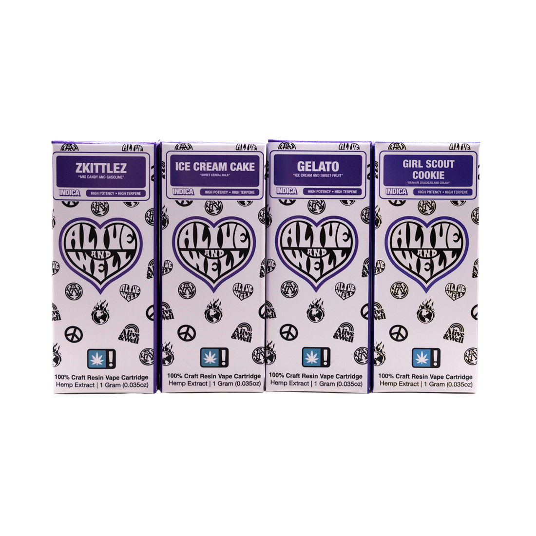 Alive &amp; Well THCa Live Resin 510 Vape Cart - 1 Gram - Indica