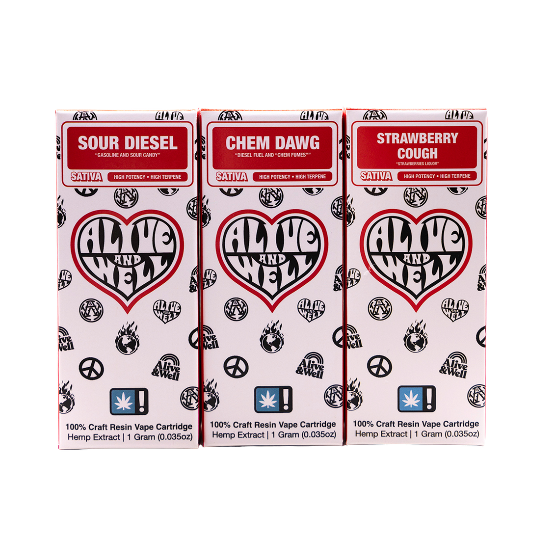 Alive &amp; Well THCa Live Resin 510 Vape Cart - 1 Gram - Sativa