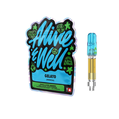 Alive &amp; Well THCa Live Resin 510 Vape Cart - 1 Gram - Indica