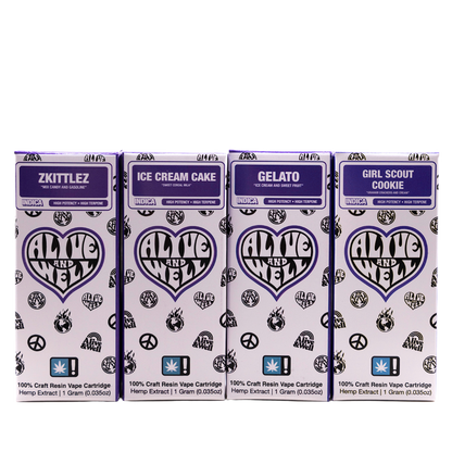 Alive and Well THCA Live Resin 510 Vape Cart - 1 Gram