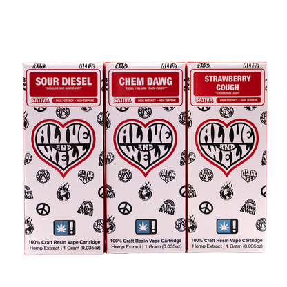 Alive and Well THCA Live Resin 510 Vape Cart - 1 Gram