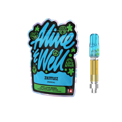 Alive &amp; Well THCa Live Resin 510 Vape Cart - 1 Gram - Indica