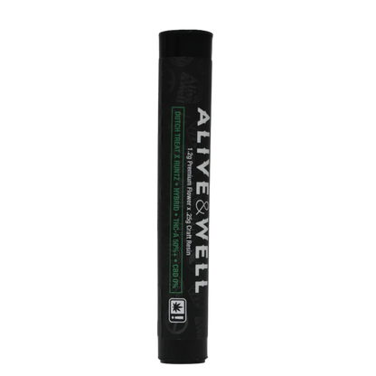 Alive and Well THCA Flower Live Resin Infused Pre Roll - 1.2g Premium Flower + .25 Craft Resin - Hybrid - Dutch Treat x Runtz