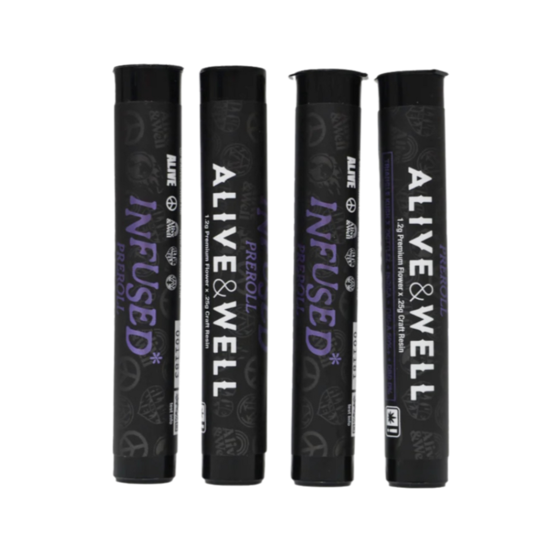 Alive and Well THCA Flower Live Resin Infused Pre Roll - 1.2g Premium Flower + .25 Craft Resin -