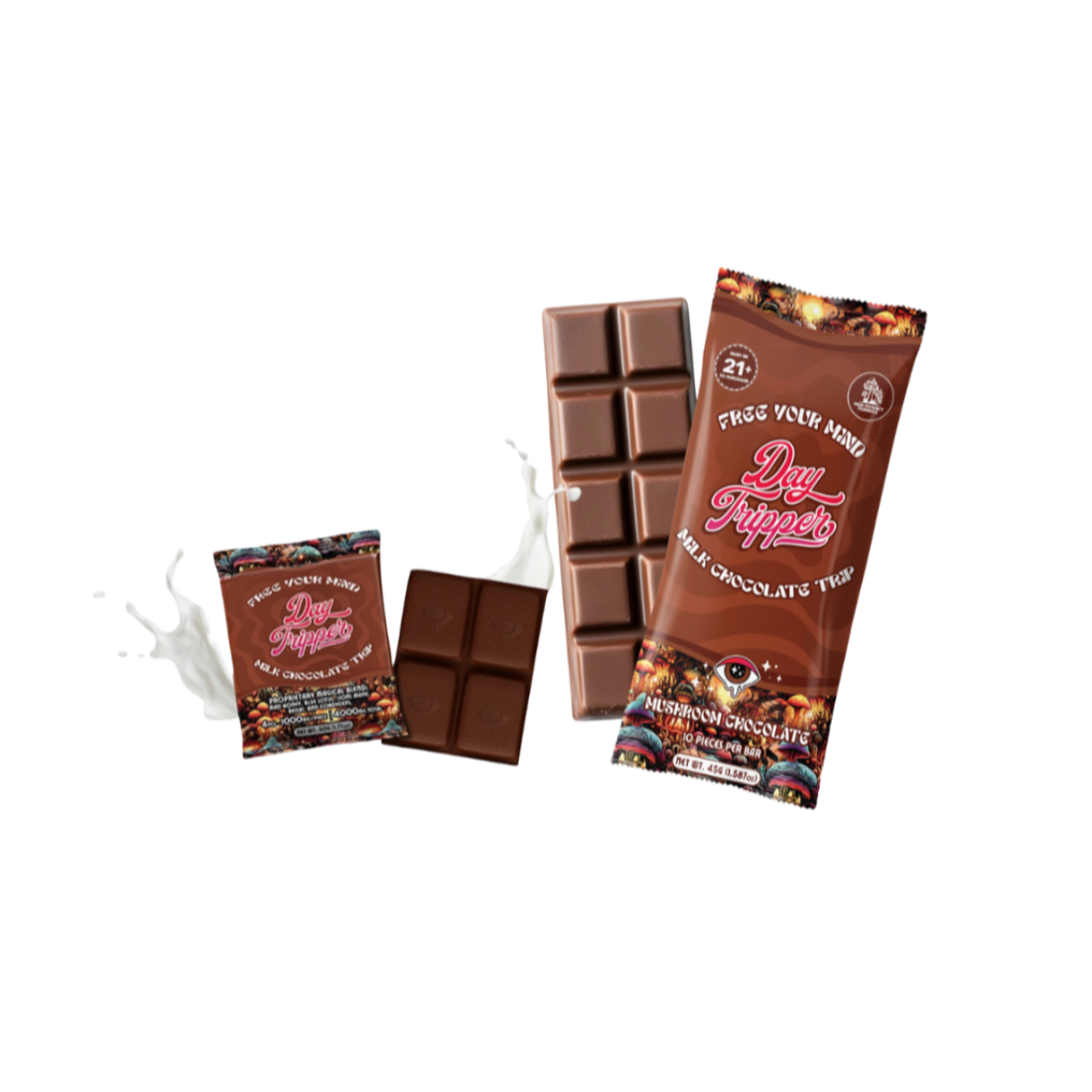 Daytripper Mushroom Chocolate Bar Milk Chocolate