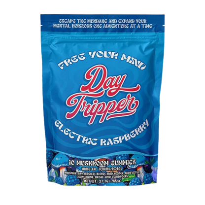 Day Tripper Mushroom Gummies - 10 Count - Electric Raspberry