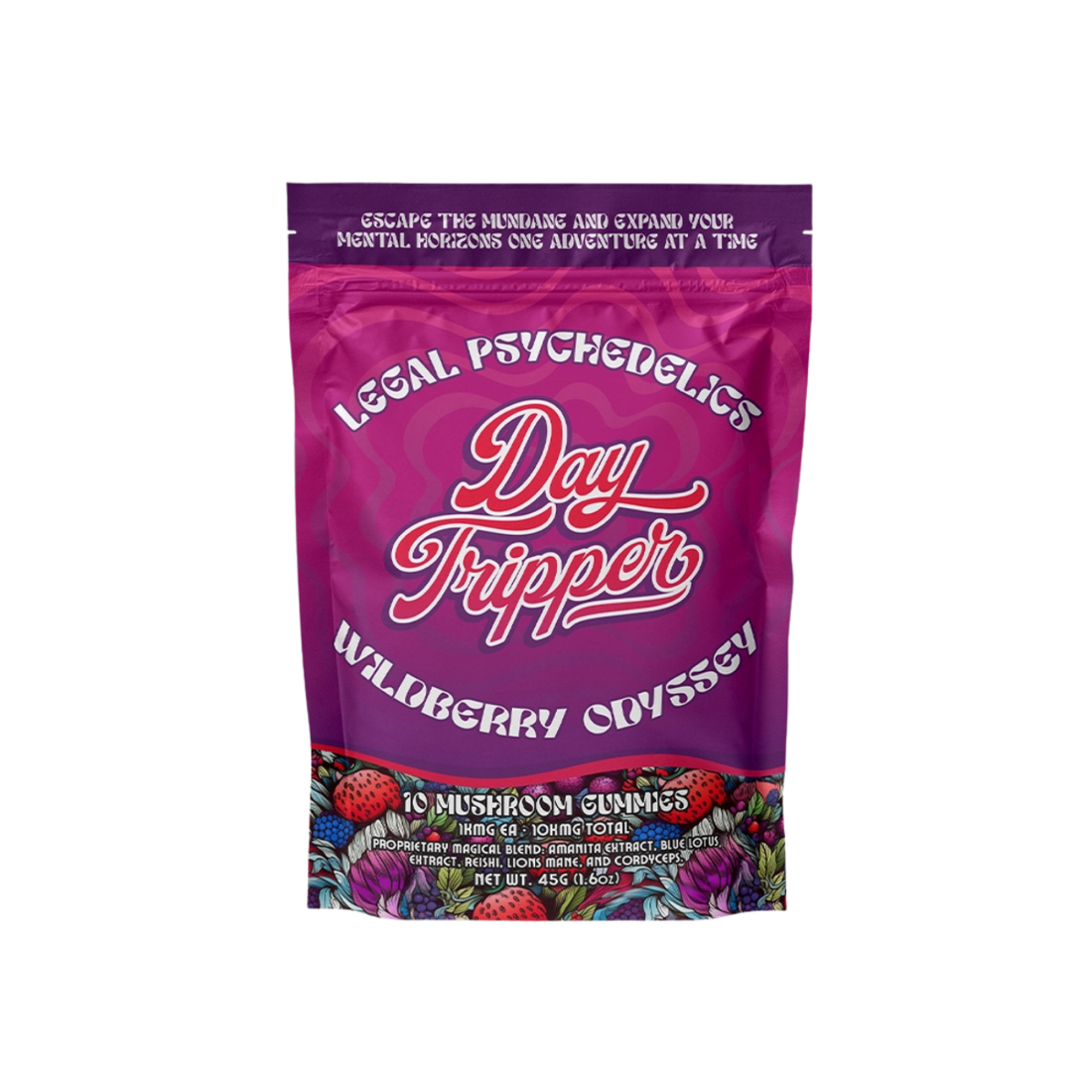 Day Tripper Mushroom Gummies - 10 Count - Wild Berry Odyssey
