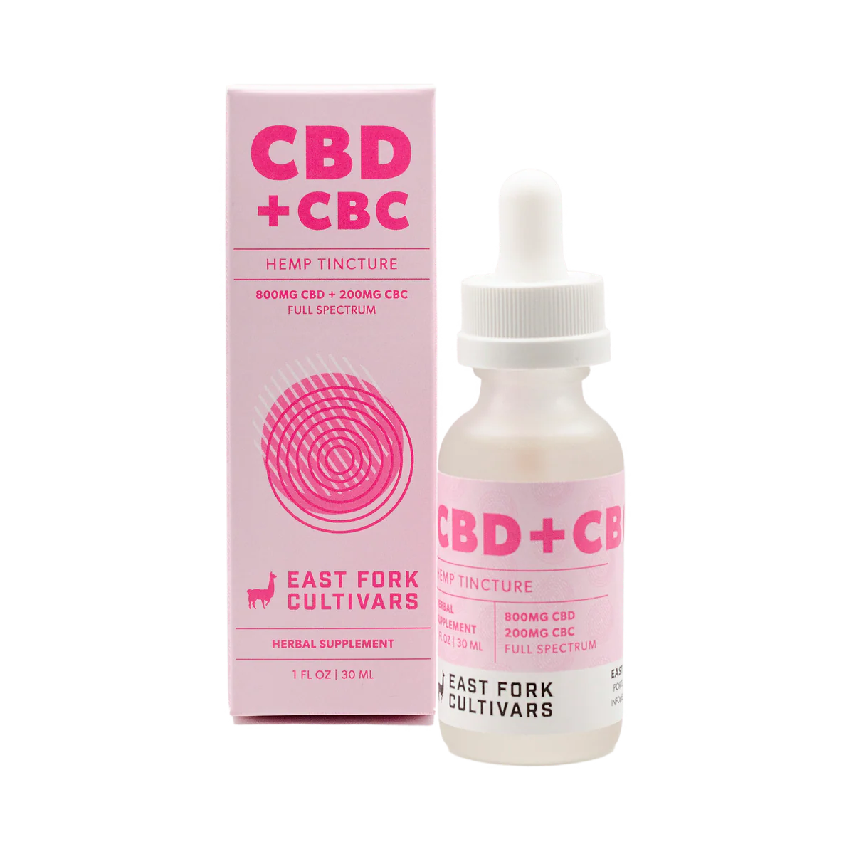East Fork Cultivars Organic Full Spectrum Tincture 800mg CBD + 200mg CBC