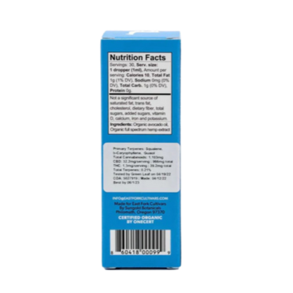 East Fork Cultivars Organic Full Spectrum CBD Oil 1000mg