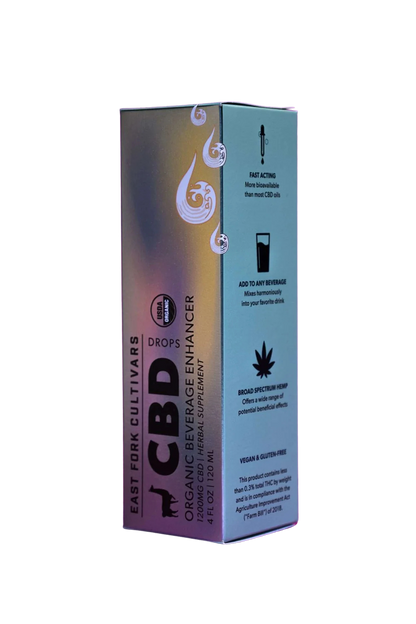 East Fork Cultivars Organic Full Spectrum Beverage Enhancer - 1200mg CBD Drops