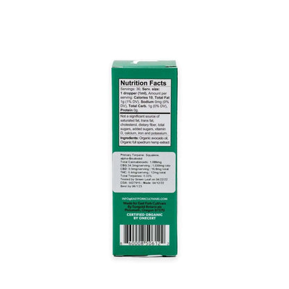 East Fork Cultivars Organic Full Spectrum CBG Oil 1000mg - White CBG