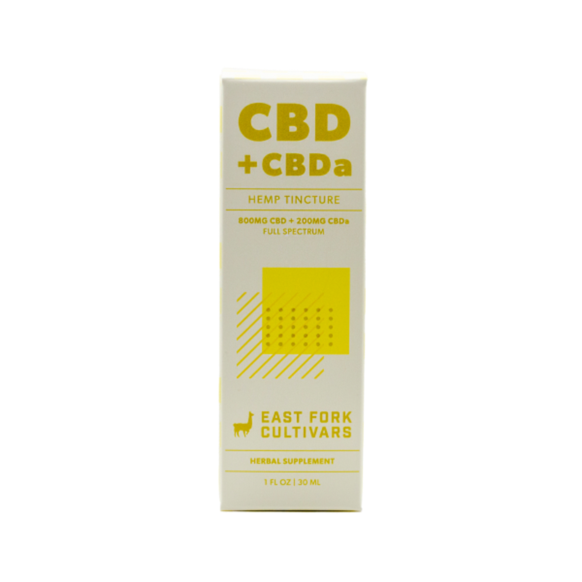 East Fork Cultivars Organic Full Spectrum Tincture 800mg CBD + 200mg CBDA