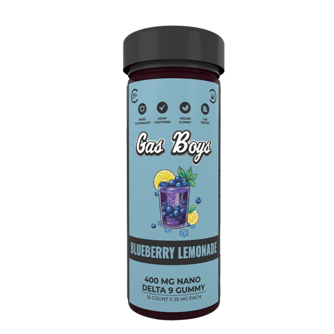 Gas Boys Nano Gummies Delta 9 THC 400mg - 16 Count x 25mg -