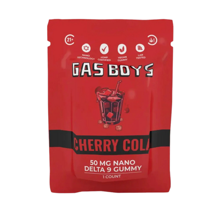 Gas Boys Nano Gummies Delta 9 THC 25mg - 2 Count - Cherry Soda