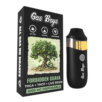 Gas Boys Disposable Vape THCA + THCP + Live Resin 3000mg Hybrid - Forbidden Guava
