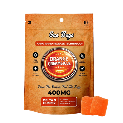Gas Boys Nano Gummies Delta 9 THC 400mg - 16 Count x 25mg