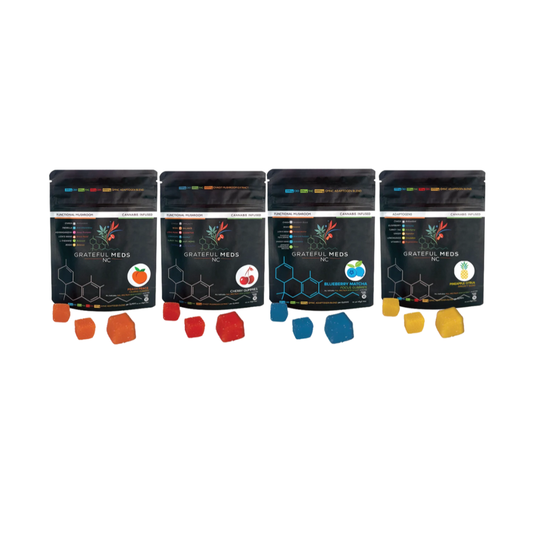 Grateful Meds NC - Functional Mushroom Blend Gummies + Delta 9