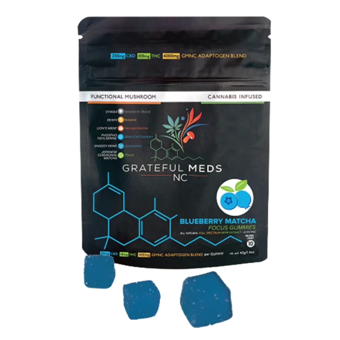 Grateful Meds NC - Functional Mushroom Blend Gummies + Delta 9